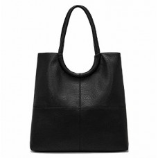 Women's elegant PU Tote, Faux Leather Double Compartment 14" Laptop Business Tote multi-pocket